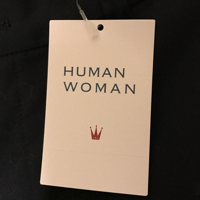 HUMAN WOMAN(ヒューマンウーマン)の新品 ヒューマン ウーマン 黒ウールパンツ レディースのパンツ(カジュアルパンツ)の商品写真