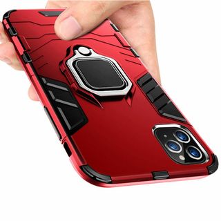【在庫セール】iPhone 11 Pro Max用 ケース リング付き 耐 全面(その他)