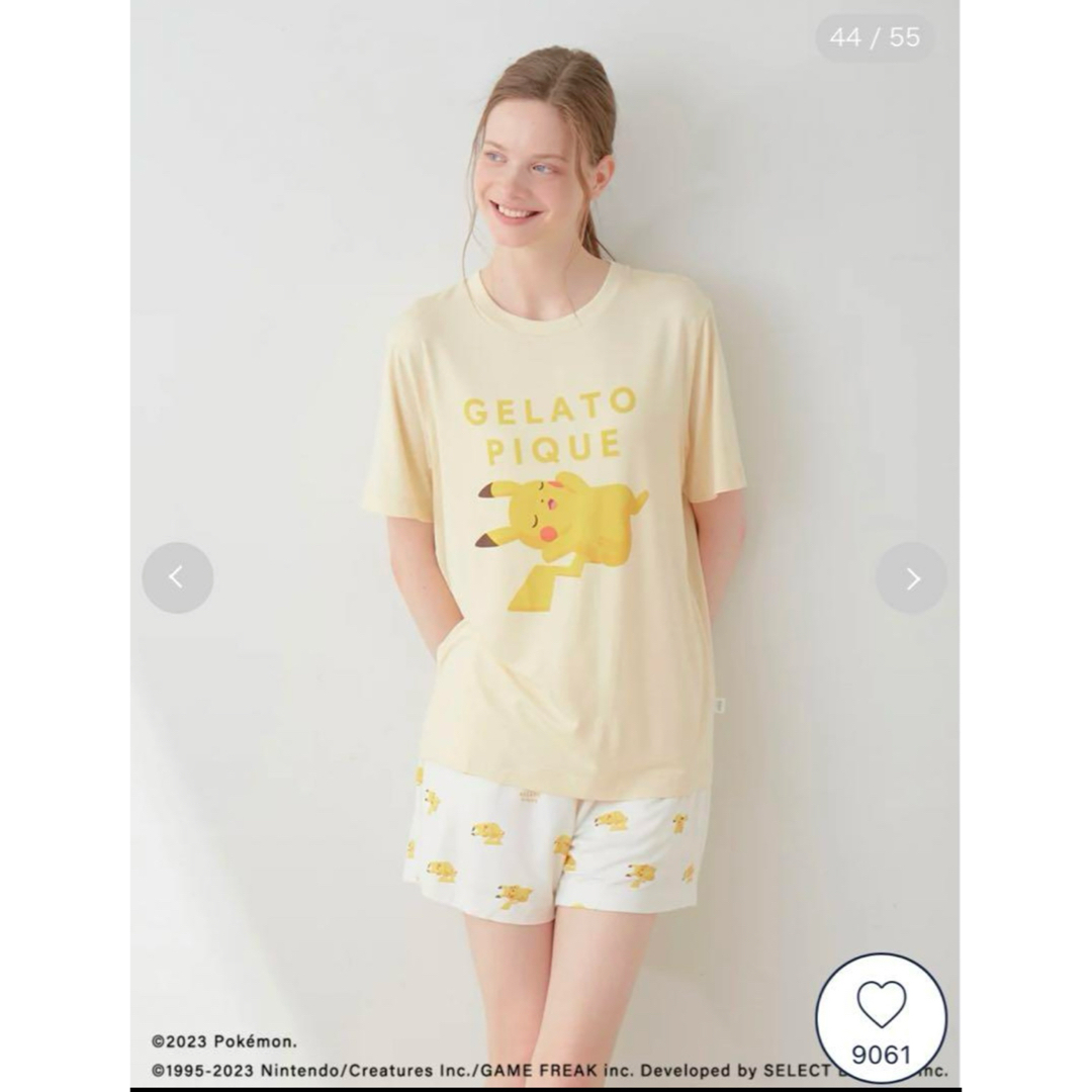 ジェラートピケ ポケモン おはよう ピカチュウ フリーサイズ ジェラートピケ ポケモン おはよう ピカチュウ フリーサイズ