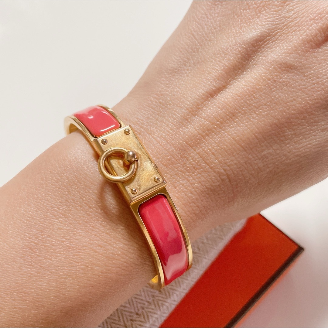 HERMES - 廃盤!レア!エルメス エナメル ブレスレット クリック HERMES - 廃盤!レア!エルメス エナメル ブレスレット クリック