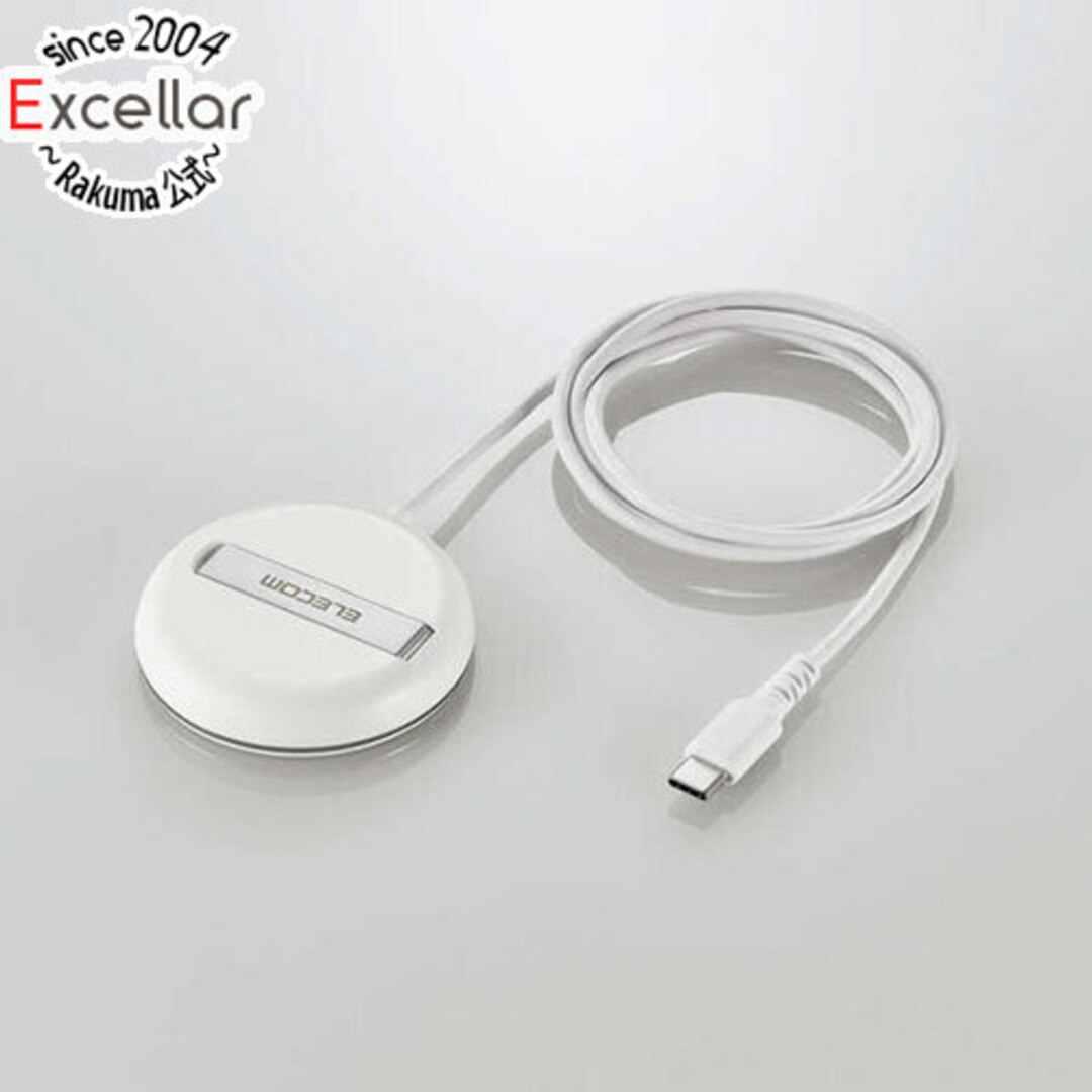 ELECOM(エレコム)のELECOM 2WayマグネットQi2規格対応ワイヤレス充電器 W-MA06WH ホワイト スマホ/家電/カメラのスマートフォン/携帯電話(バッテリー/充電器)の商品写真
