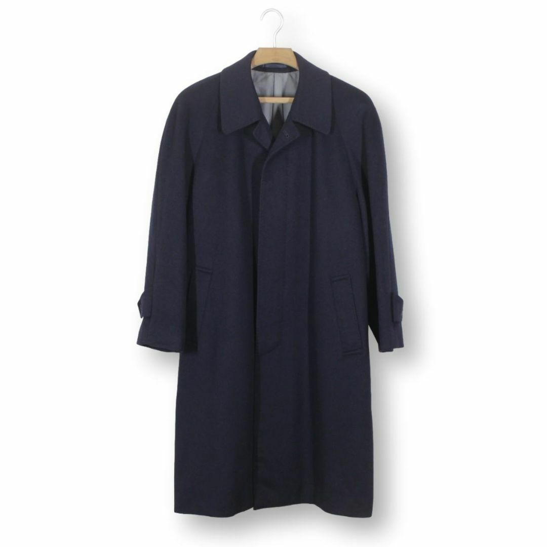 M47【美品】カシミヤコート A5 メンズ M カシミヤ100％ ネイビー 紺