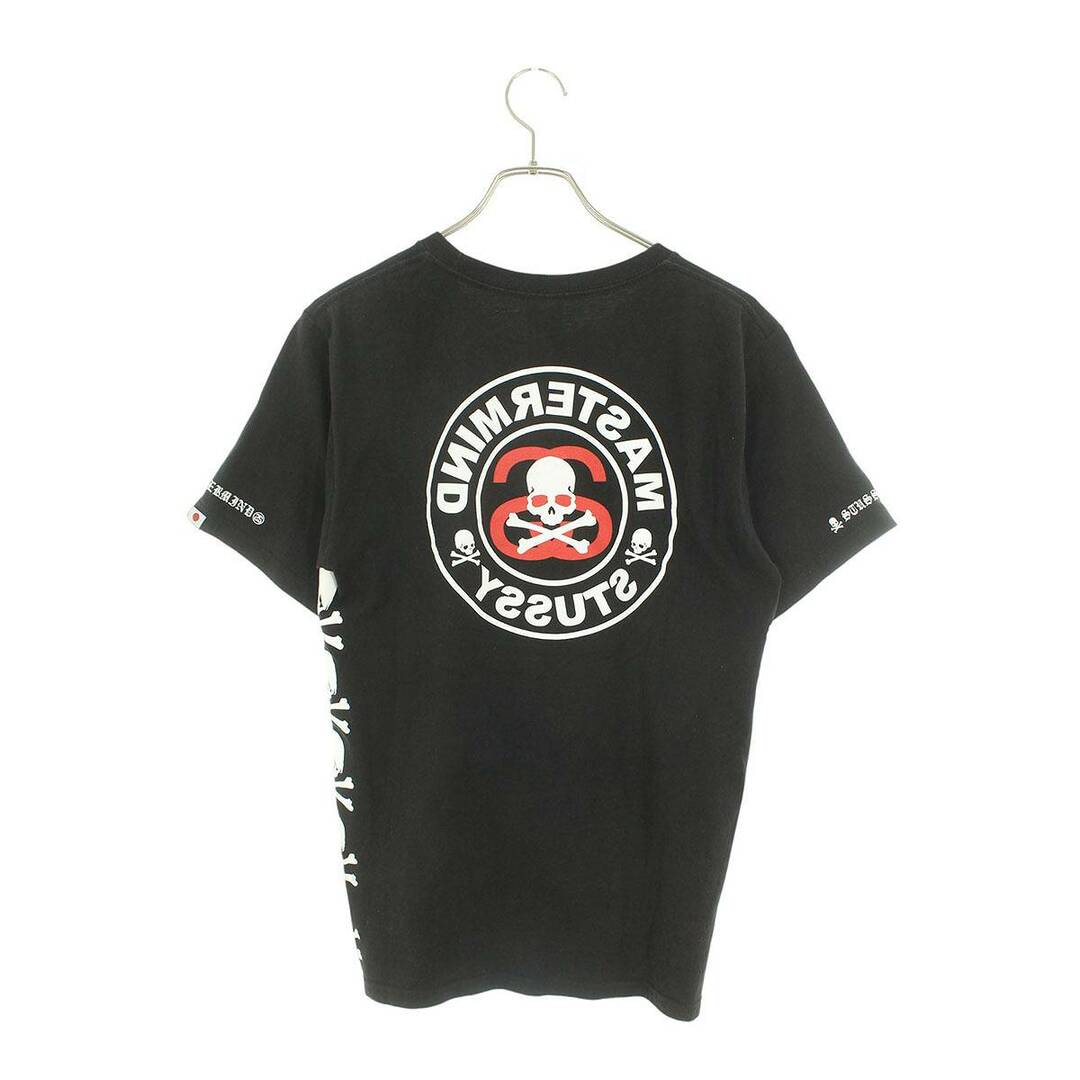 STUSSY - ステューシー ×マスターマインド mastermind  CIRCLE SKULL TEE スカルロゴプリントTシャツ メンズ S