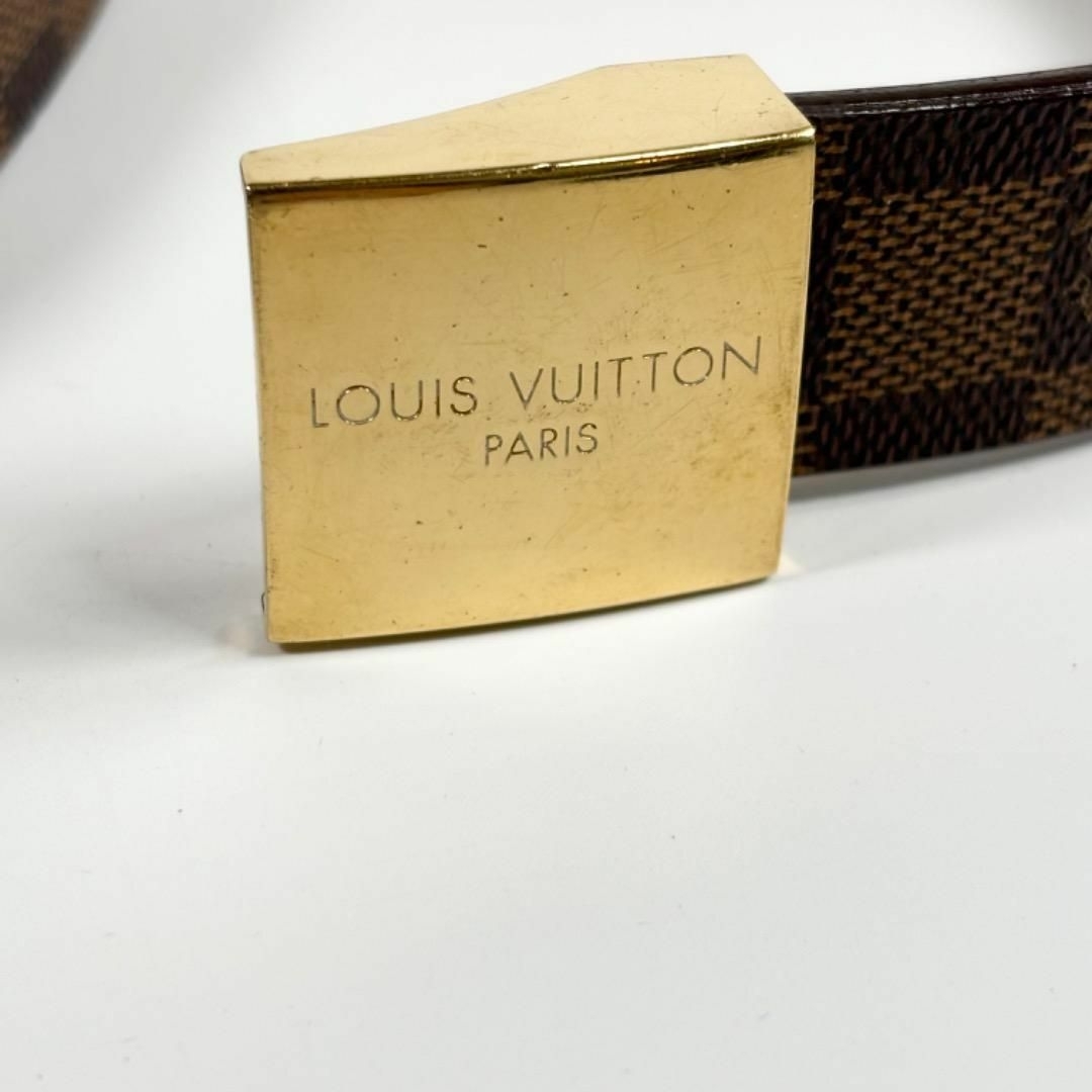 LOUIS VUITTON ダミエ ベルト ゴールド金具 80cm LB0021 LOUIS VUITTON ダミエ ベルト ゴールド金具 80cm LB0021