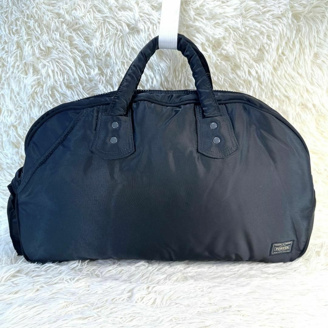 極美品】PORTER ポーター タンカー ミニボストン ハンド 黒 843F 極美品】PORTER ポーター タンカー ミニボストン ハンド 黒 843F