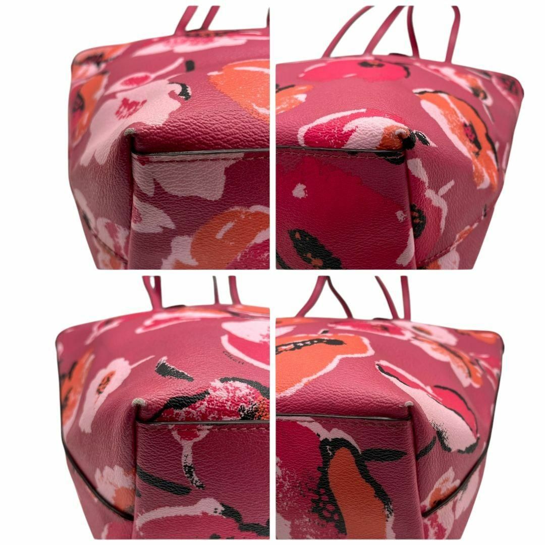 coach コーチ トートバッグ s57 赤 フローラル PVC A4収納 coach コーチ トートバッグ s57 赤 フローラル PVC A4収納