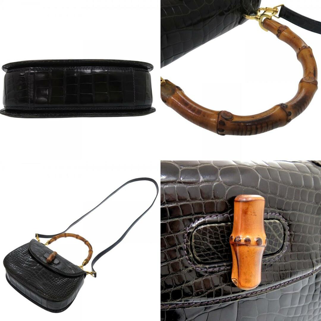 グッチ バンブー 2WAY ハンドバッグ クロコダイル ショルダー グッチ バンブー 2WAY ハンドバッグ クロコダイル ショルダー