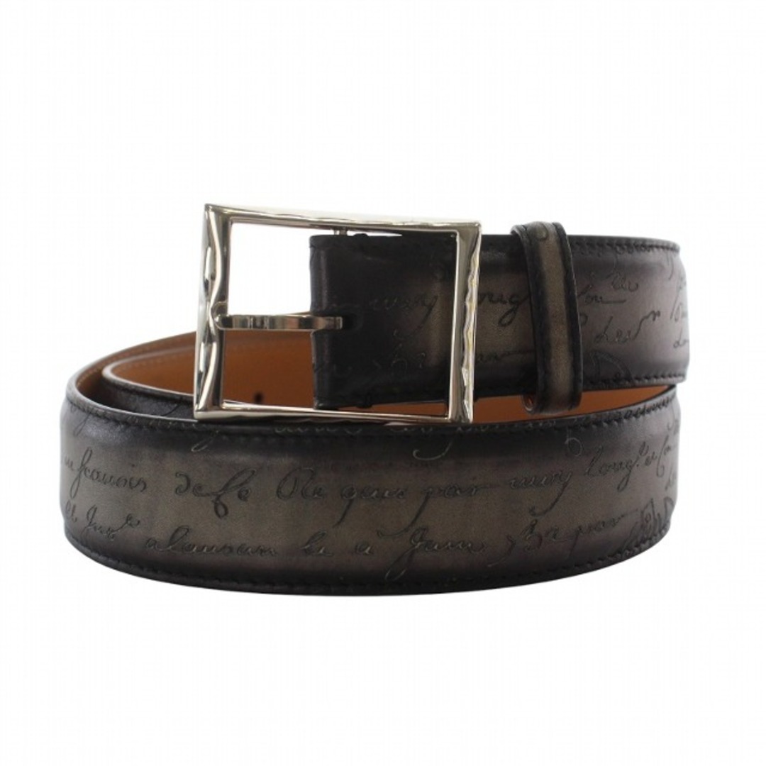 Berluti ベルト カリグラフィー スクリット レザー 80/ 32 黒 Berluti ベルト カリグラフィー スクリット レザー 80/ 32 黒