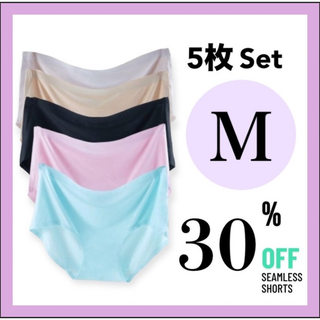 ショーツ　シームレス　レディース　パンツ　5枚セット　下着　Mサイズ(ショーツ)
