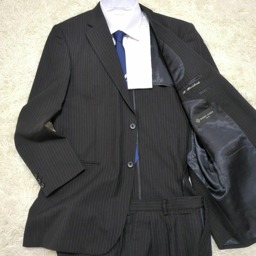 ✨美品✨ ハーディエイミス スーツセットアップ ストライプ 黒 ✨美品✨ ハーディエイミス スーツセットアップ ストライプ 黒