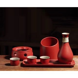 酒器 徳利 熱燗 焼酎 日本酒 清酒 食器 陶器 酒燗器 保温器 温燗 おちょこ(アルコールグッズ)