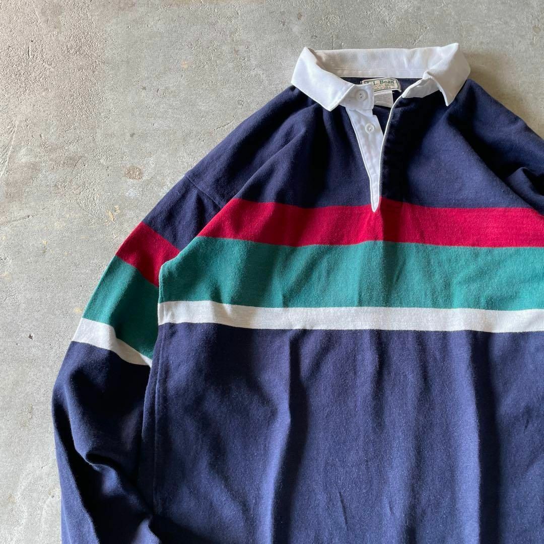 80-90S L.L.Bean USA製 常田大希さん着用 ラガーシャツ L 80-90S L.L.Bean USA製 常田大希さん着用 ラガーシャツ L