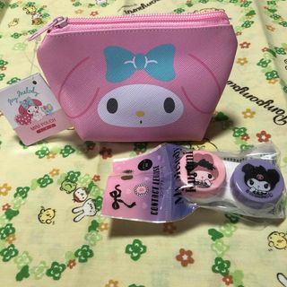 サンリオ(サンリオ)の【新品】　マイメロディ  クロミ　ポーチ　コンタクトレンズケース(キャラクターグッズ)