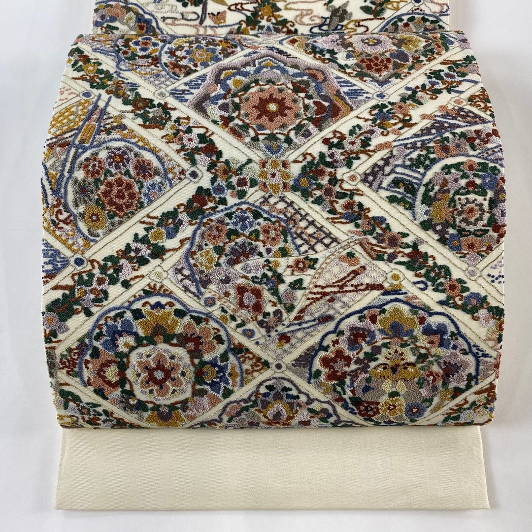 袋帯 美品 逸品 お太鼓柄 正絹 【中古】
