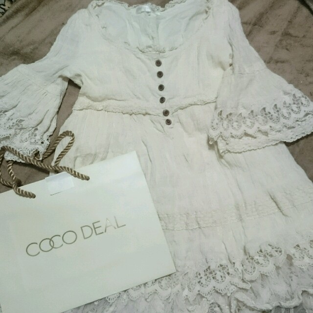 COCO DEAL(ココディール)の*SWEET木下ココ着用*COCODEAL*アンティークチュニックワンピース** レディースのワンピース(ミニワンピース)の商品写真