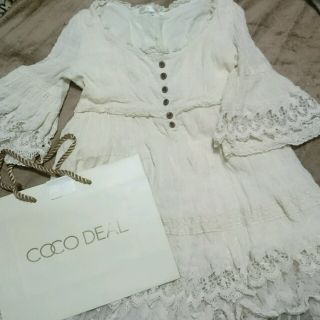 ココディール(COCO DEAL)の*SWEET木下ココ着用*COCODEAL*アンティークチュニックワンピース**(ミニワンピース)