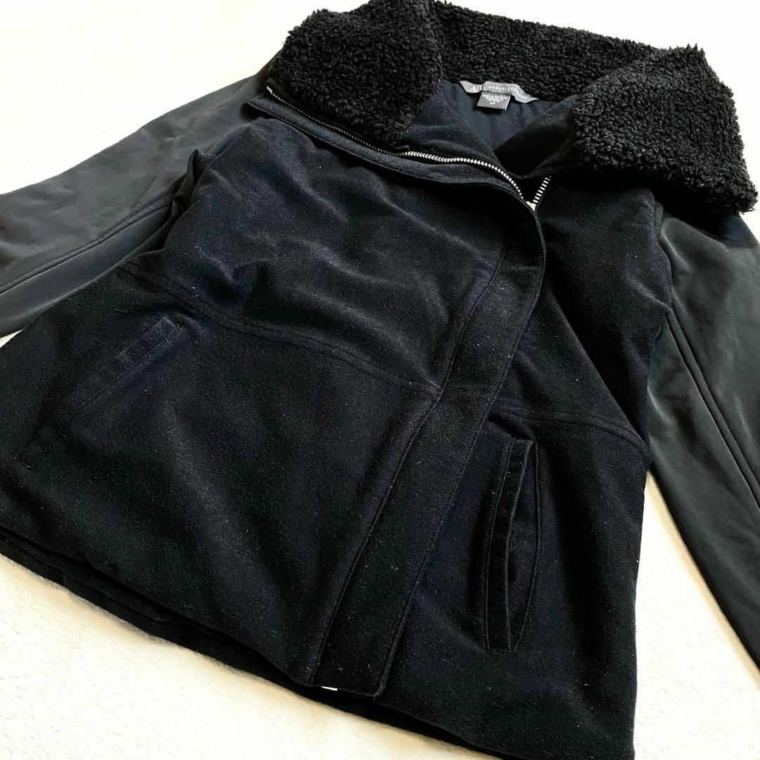 ARMANI EXCHANGE(アルマーニエクスチェンジ)の美品 アルマーニエクスチェンジ ジップアップ ジャケット 異素材 切り替え レディースのジャケット/アウター(ブルゾン)の商品写真