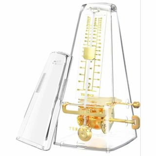 メトロノーム 振り子式　楽器演奏用　音楽　メカニカルメトロノーム　クリア　ピアノ(アコースティックベース)