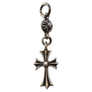 クロムハーツ(Chrome Hearts)のCHROME HEARTS クロムハーツ 1B TNY CH CRS 1ボールタイニーCHクロス チャーム シルバーネックレストップ シルバー(ネックレス)