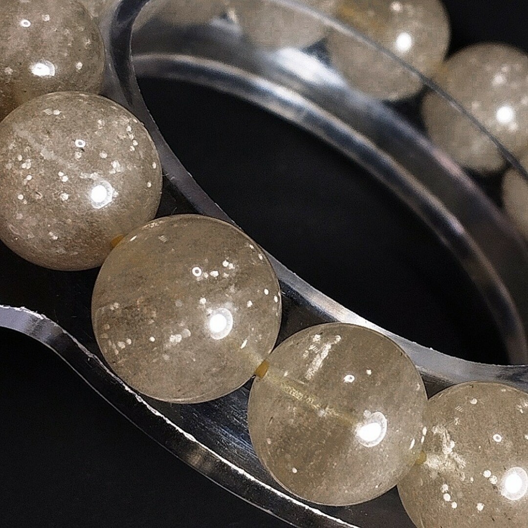 ①希少 スモーキーリビアングラス 13mm17cmブレスレット ①希少 スモーキーリビアングラス 13mm17cmブレスレット
