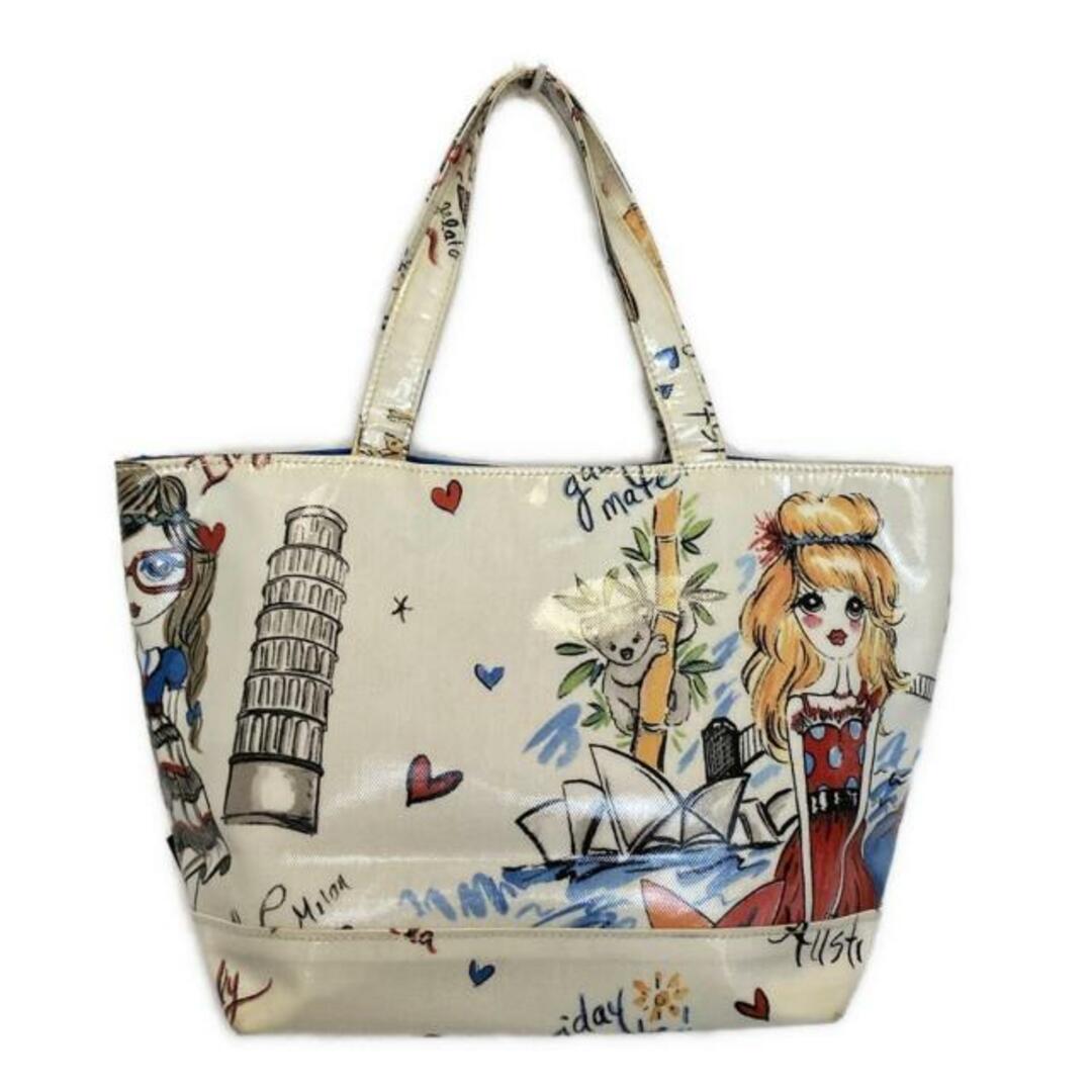 ThinkBee(シンクビー) トートバッグ - 白×マルチ 女性/コアラ ThinkBee(シンクビー) トートバッグ - 白×マルチ 女性/コアラ