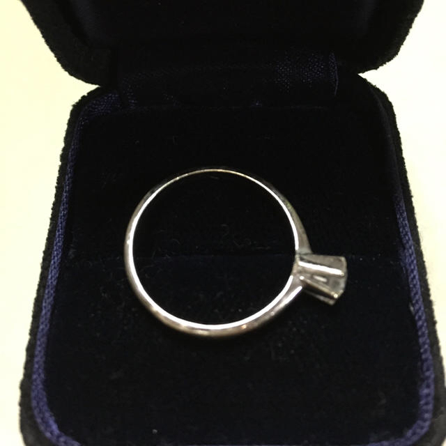 K14WG  一粒ダイヤリング レディースのアクセサリー(リング(指輪))の商品写真
