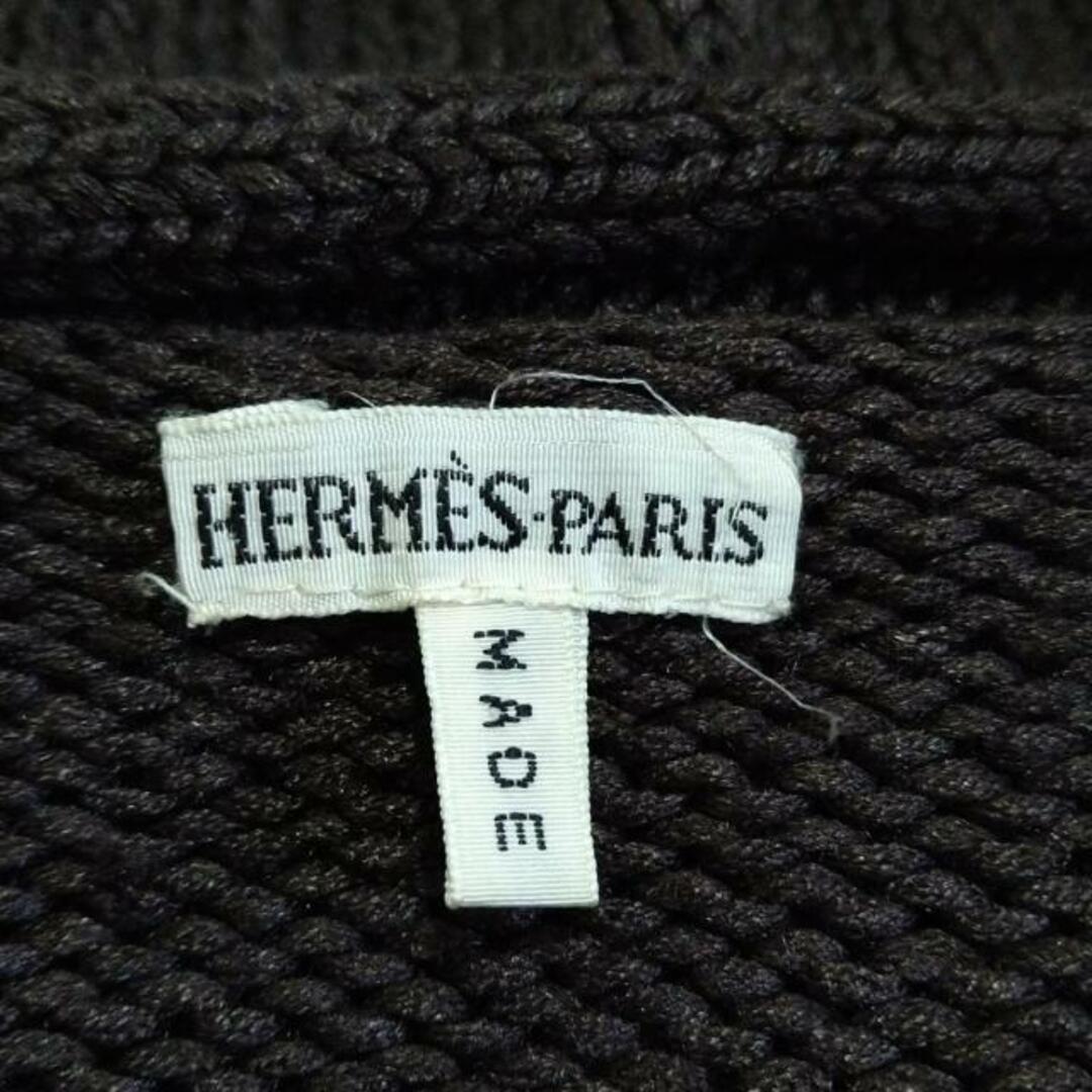 美品 エルメス HERMES マルジェラ期 濃グレー Vネック 長袖 ニット