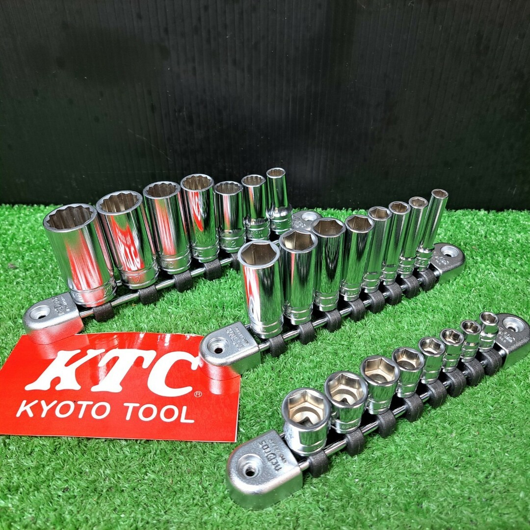 △KTC(京都機械工具) 1/4sq 3/8sq ソケット 計23個+ nepros/ネプロス △KTC(京都機械工具) 1/4sq 3/8sq ソケット 計23個+ nepros/ネプロス
