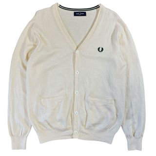 FRED PERRY - FRED PERRY フレッドペリー カーディガン 刺繍ロゴ FRED PERRY - FRED PERRY フレッドペリー カーディガン 刺繍ロゴ