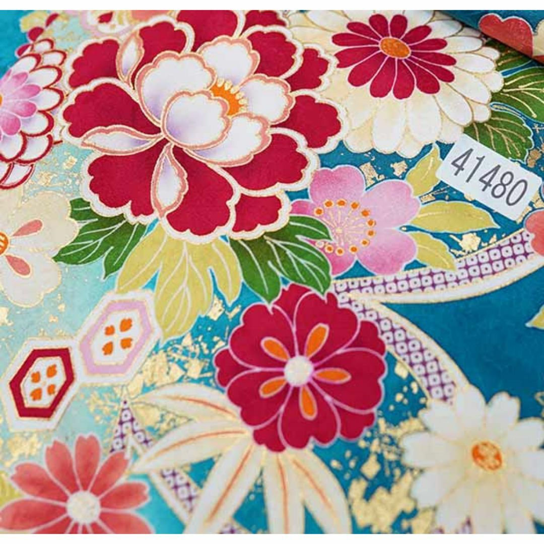 振袖 正絹 着物単品 仕立て上がり 百花繚乱 金刺繍 ターコイズ 振袖 正絹 着物単品 仕立て上がり 百花繚乱 金刺繍 ターコイズ