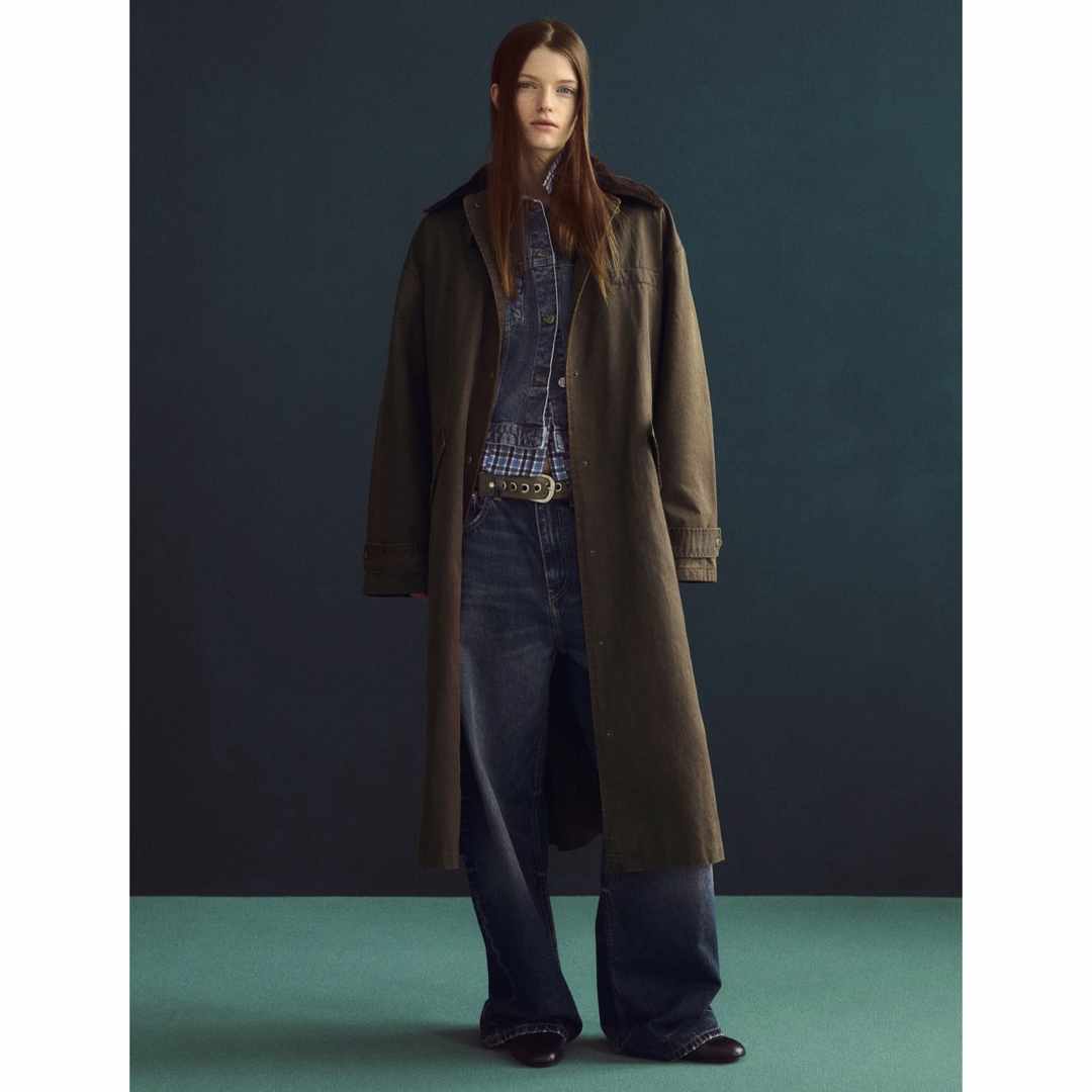 ZARA - ZARA ワックスエフェクトトレンチコートの通販 by R&Y ZARA - ZARA ワックスエフェクトトレンチコートの通販 by R&Y
