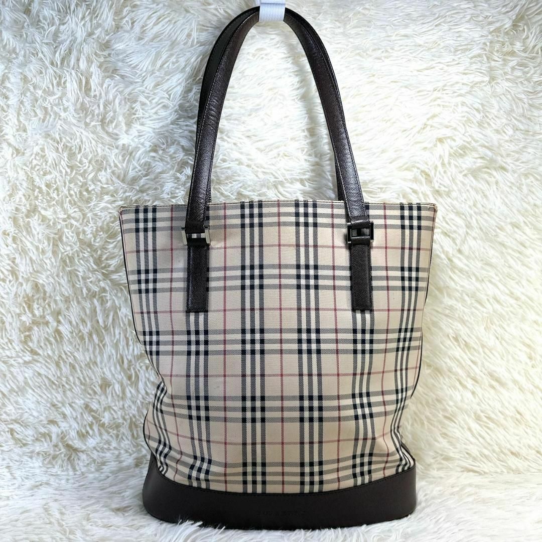 BURBERRY バーバリー トートバッグ ノバチェック レザー 841F BURBERRY バーバリー トートバッグ ノバチェック レザー 841F