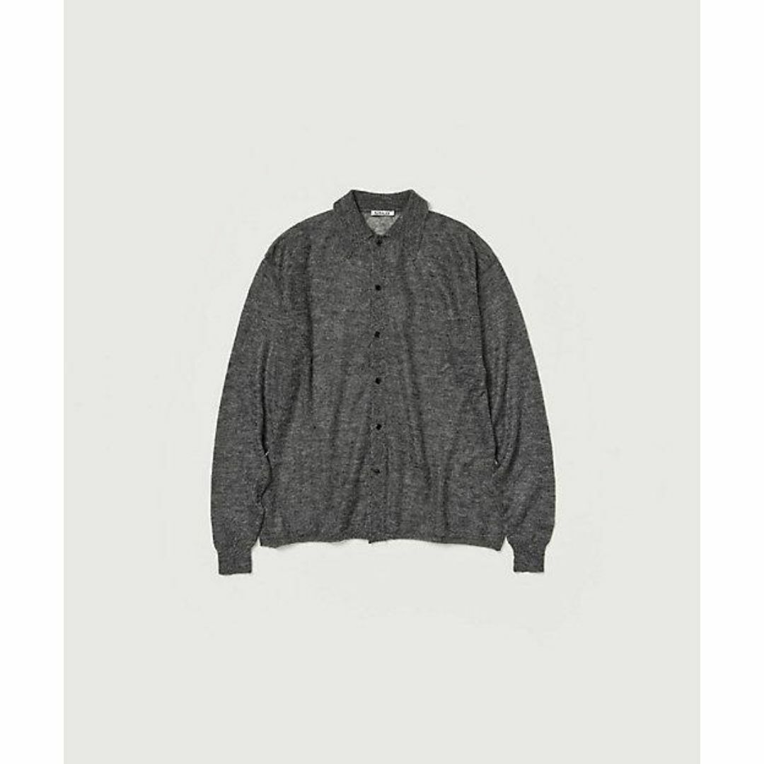AURALEE - AURALEE キッドモヘア ニット シャツ カーディガン AURALEE - AURALEE キッドモヘア ニット シャツ カーディガン