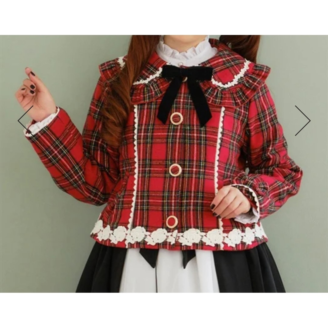 axes femme kawaii ガーリーリボンショートコート 赤 axes femme kawaii ガーリーリボンショートコート 赤