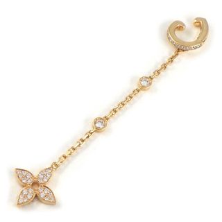 ルイヴィトン(LOUIS VUITTON)のルイ・ヴィトン LOUIS VUITTON ピアス イヤーカフ イディール ブロッサム ディアモン Q96836 モノグラム スター チェーン 37ポイント ダイヤモンド 計0.23ct K18PG ※片方のみ 【中古】(ピアス)