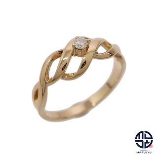 タサキ(TASAKI)のTASAKI タサキ 田崎 K18YG 18金イエローゴールド ツイスト デザイン ダイヤ1P リング 指輪 ジュエリー アクセサリー ブランド 約10.5号(リング(指輪))
