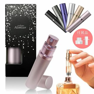 香水アトマイザー 底部充填 漏れ防止設計 携帯用 持ち運び 5ml PINK