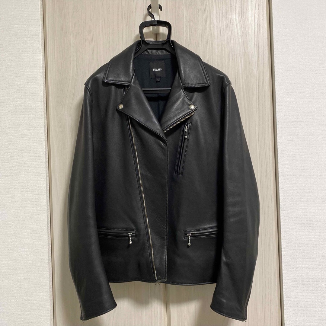 BEAMS - 【羊革】BEAMS レザー ライダースジャケット 黒 L BEAMS - 【羊革】BEAMS レザー ライダースジャケット 黒 L