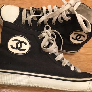 シャネル(CHANEL)のCHANEL ヴィンテージ スニーカー ハイカット スニーカー 36(スニーカー)