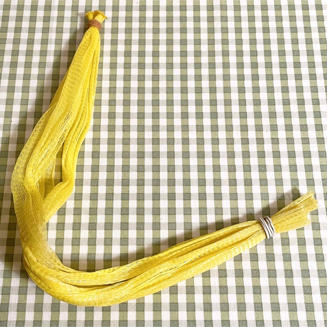 みかんネット 卵ネット 玉ねぎネット 黄色 3枚 ハンドメイドの素材/材料(その他)の商品写真