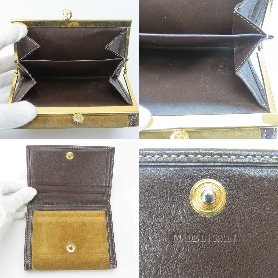LOEWE - 【中古】 ロエベ 三つ折り財布 スウェード レザー LOEWE - 【中古】 ロエベ 三つ折り財布 スウェード レザー
