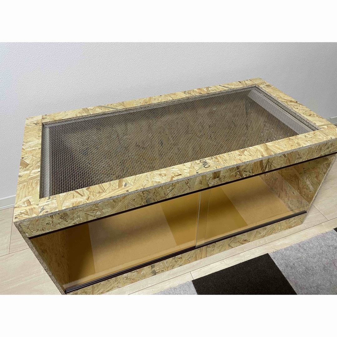 爬虫類ケージ 爬虫類木製ケージ 90×45×45サイズ 天井金網仕様 爬虫類ケージ 爬虫類木製ケージ 90×45×45サイズ 天井金網仕様