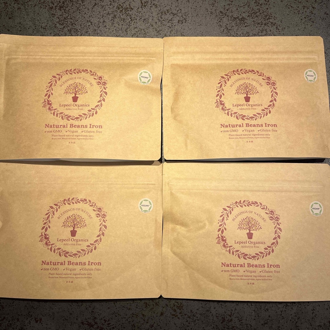 【未開封】【Lepeel Organics】まめ鉄　フェリチン鉄 粉末4袋