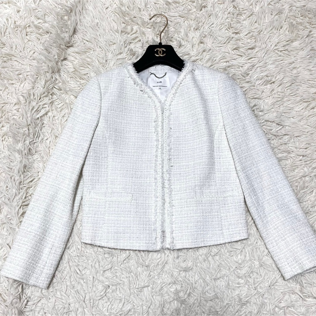 23区 - ✨未使用✨23区 セットアップスーツ ノーカラー ラメ 23区 - ✨未使用✨23区 セットアップスーツ ノーカラー ラメ