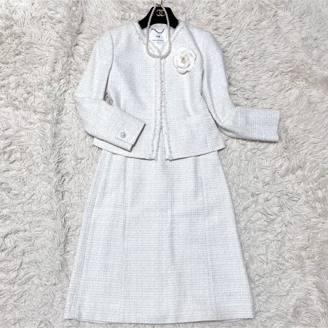 23区 - ✨未使用✨23区 セットアップスーツ ノーカラー ラメ 23区 - ✨未使用✨23区 セットアップスーツ ノーカラー ラメ