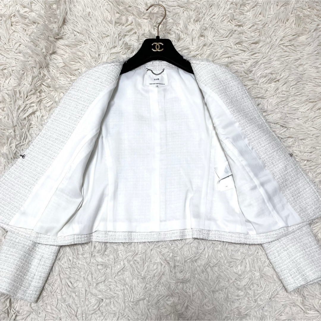 23区 - ✨未使用✨23区 セットアップスーツ ノーカラー ラメ 23区 - ✨未使用✨23区 セットアップスーツ ノーカラー ラメ