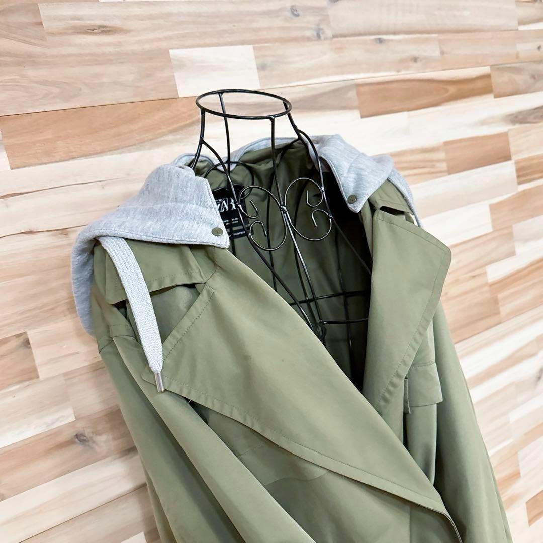 ZARA - 【ザラ】オーバーサイズ フード付き トレンチ コート ZARA - 【ザラ】オーバーサイズ フード付き トレンチ コート