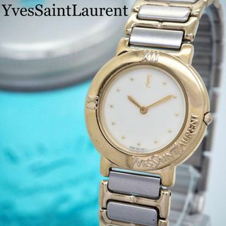 電池交換済】Yves Saint Laurent 腕時計 ラウンド ゴールド調 - 時計 電池交換済】Yves Saint Laurent 腕時計 ラウンド ゴールド調 - 時計