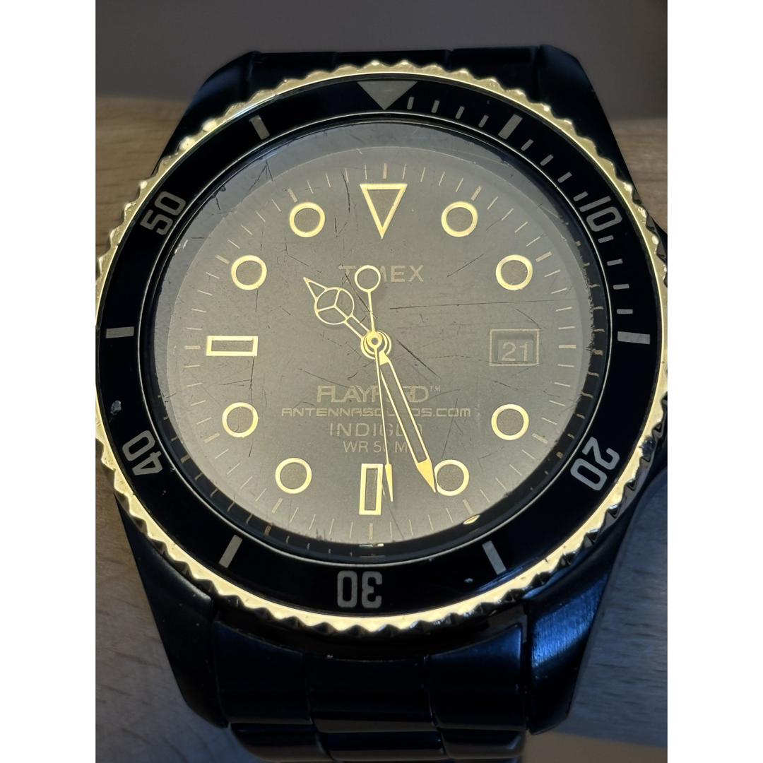 TIMEX - 限定/TIMEX/コラボ/PLAYFORD/時計/ダイバー/ INDIGLO/黒 TIMEX - 限定/TIMEX/コラボ/PLAYFORD/時計/ダイバー/ INDIGLO/黒