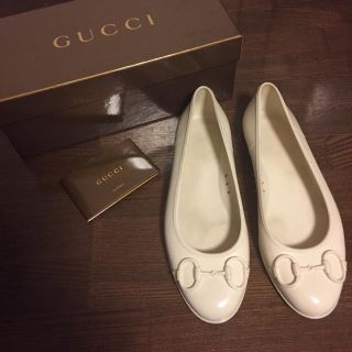 グッチ(Gucci)の9/7値下げ♡GUCCI♡ラバーフラットパンプス(ハイヒール/パンプス)